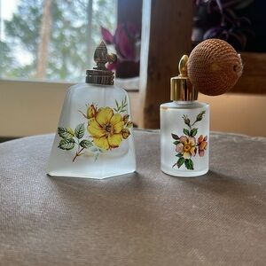 Vintage glass perfume bottles